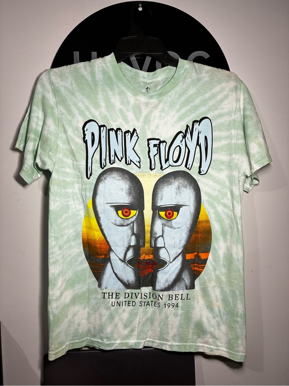 Pink Floyd Light Green Tie-Dye The Division Bell Short Sleeve Tee